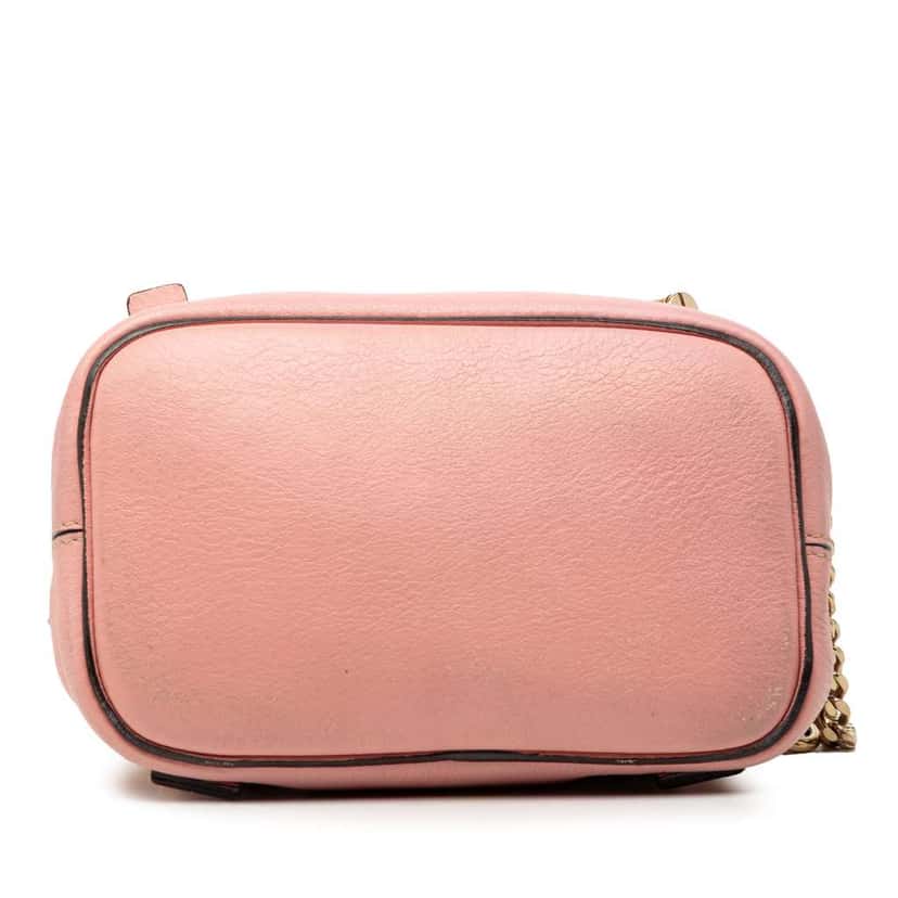 Chloé Mini Calfskin and Suede Faye Backpack Pink Leather Good condition - Inside View