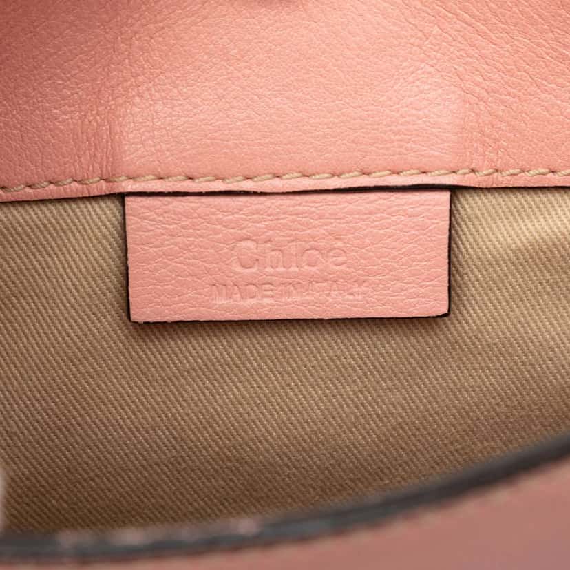Chloé Mini Calfskin and Suede Faye Backpack Pink Leather Good condition - Box View