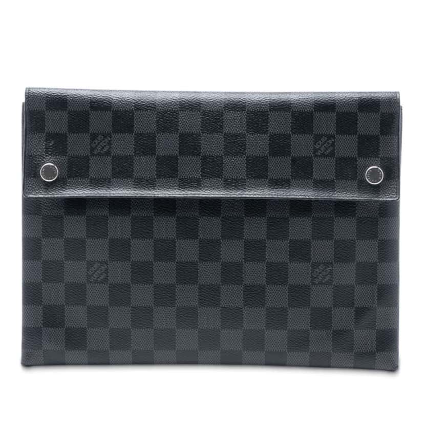 Louis Vuitton Damier Graphite Alpha Pochette GM Black Very good condition - Front View