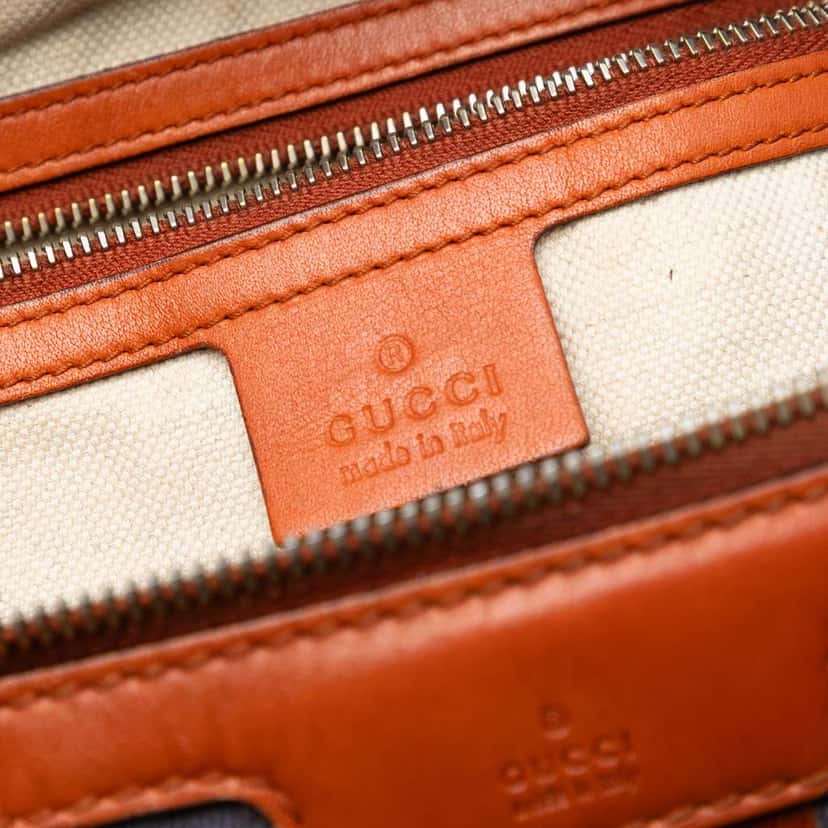 Gucci GG Canvas Web Satchel Brown Canvas Very good condition - Box View
