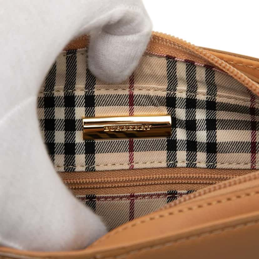 Burberry Leather Shoulder Bag Brown Leather Very good condition - Box View