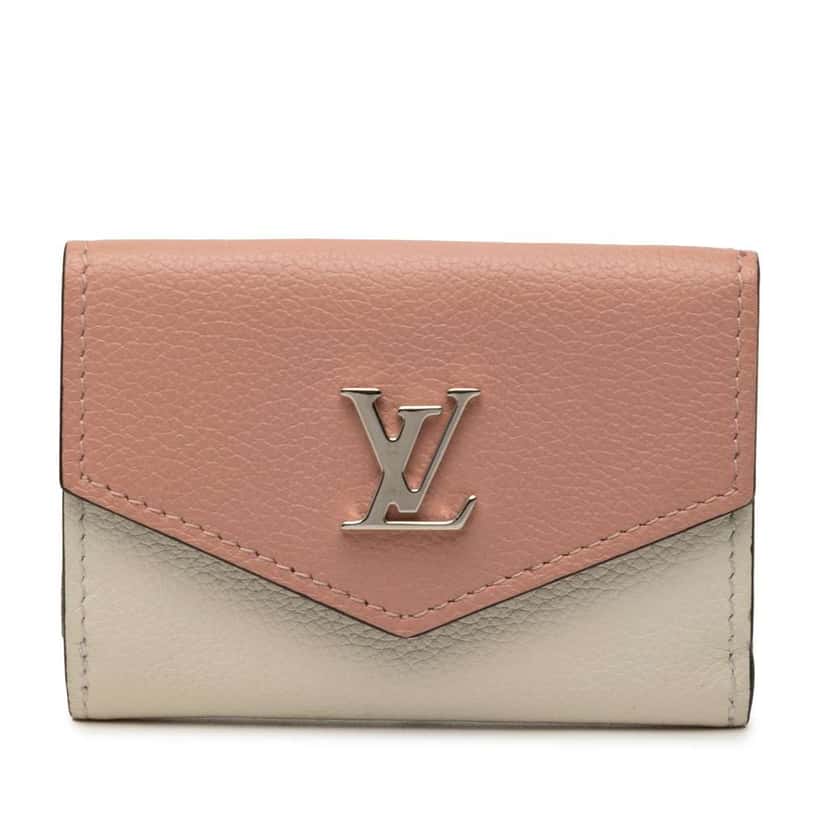 Louis Vuitton Leather Lockmini Wallet White Leather Very good condition - Front View