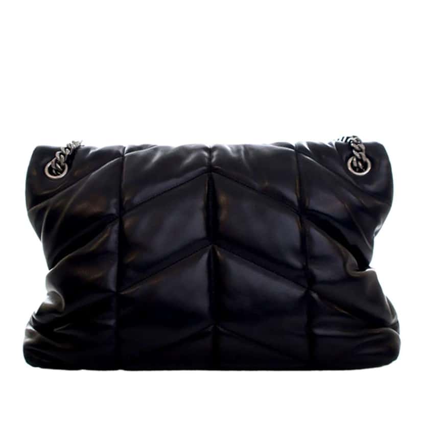 Saint Laurent Medium Nappa LouLou Puffer Shoulder Bag Black Leather Good condition - Model View
