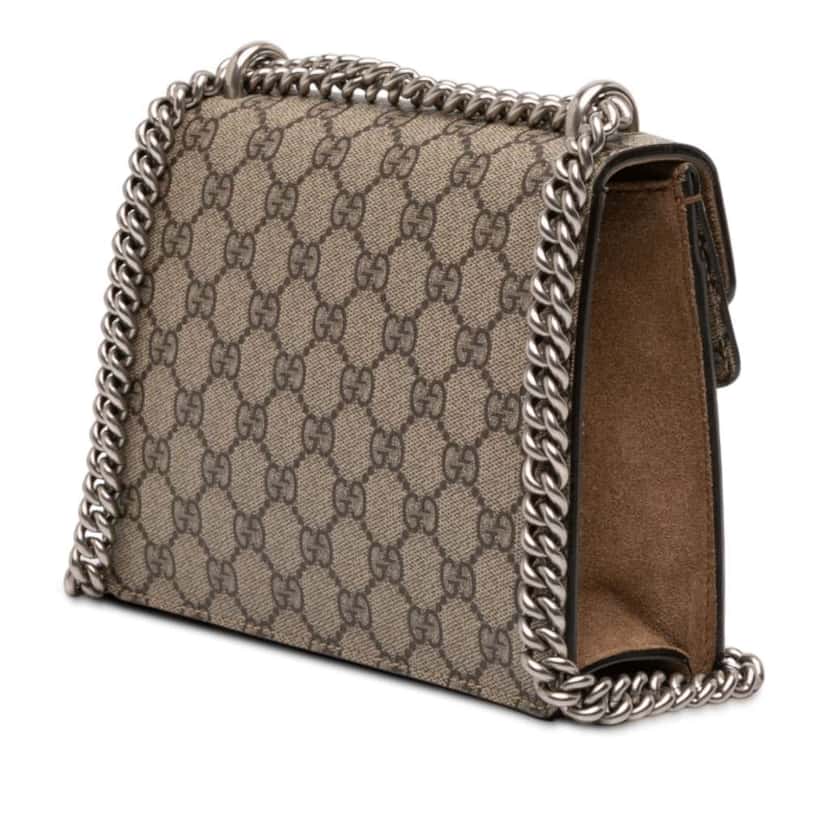 Gucci Small GG Supreme Dionysus Crossbody Brown Canvas Very good condition - Back View