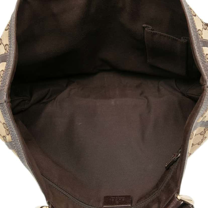 Gucci GG Canvas Abbey D Ring Pocket Tote Brown Canvas Good condition - Model View
