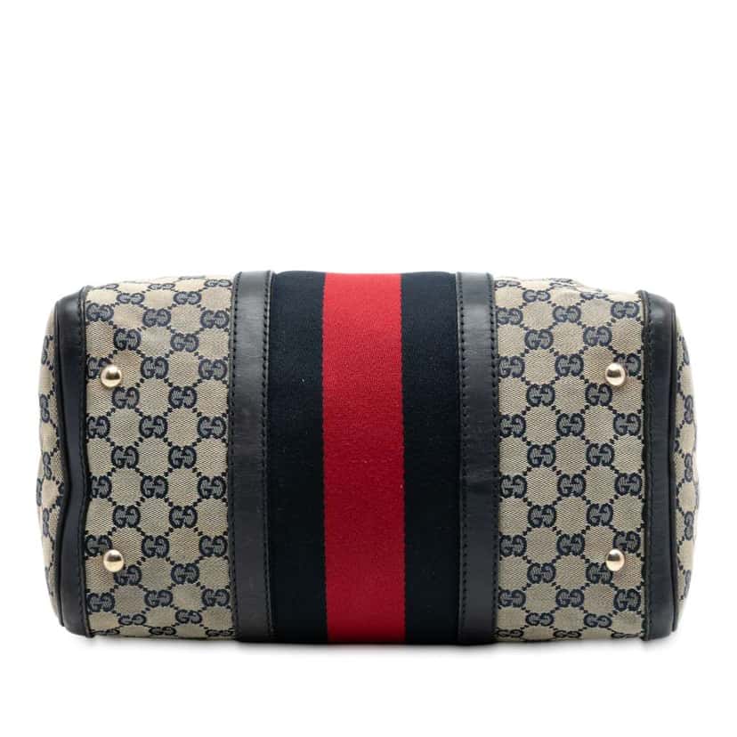 Gucci Medium GG Canvas Web Joy Boston Bag Brown Canvas Very good condition - Inside View