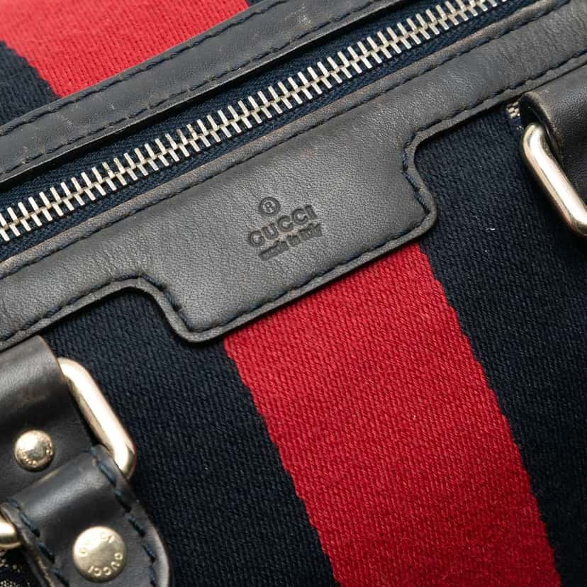 Gucci Medium GG Canvas Web Joy Boston Bag Brown Canvas Very good condition - Box View