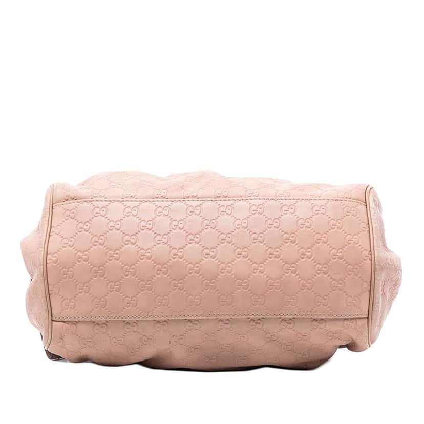Gucci Guccissima Sukey Satchel Pink Leather Good condition - Inside View