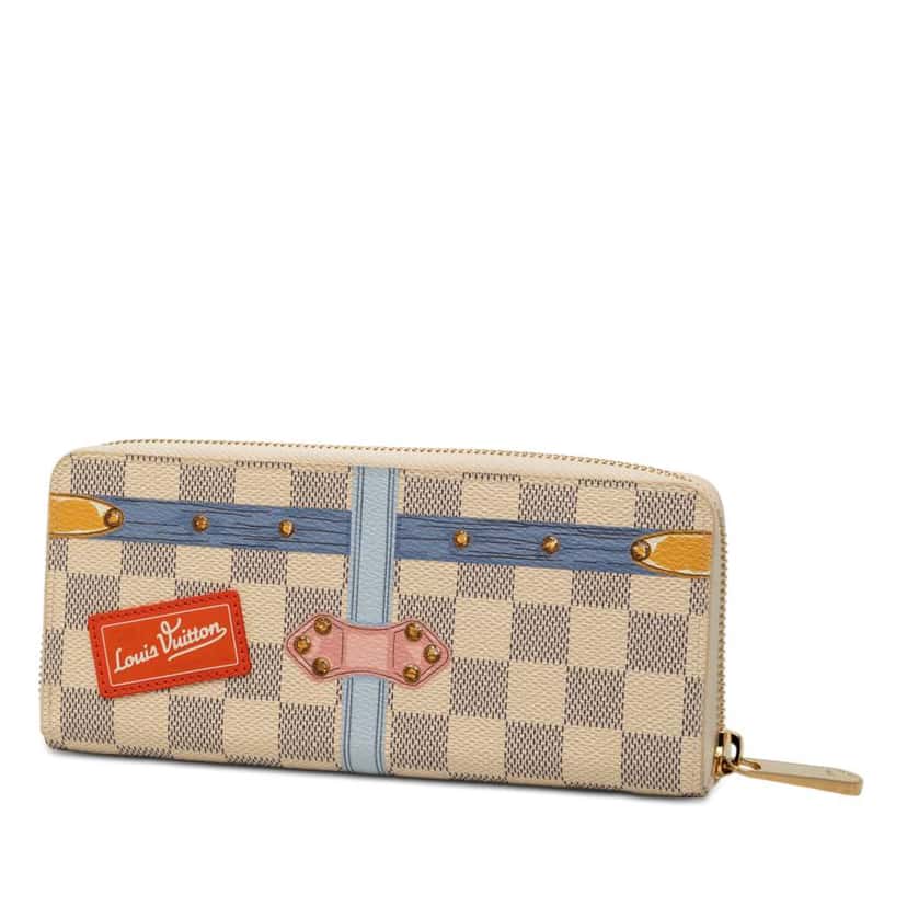 Louis Vuitton Damier Azur Summer Trunks Zippy Long Wallet White Good condition - Back View