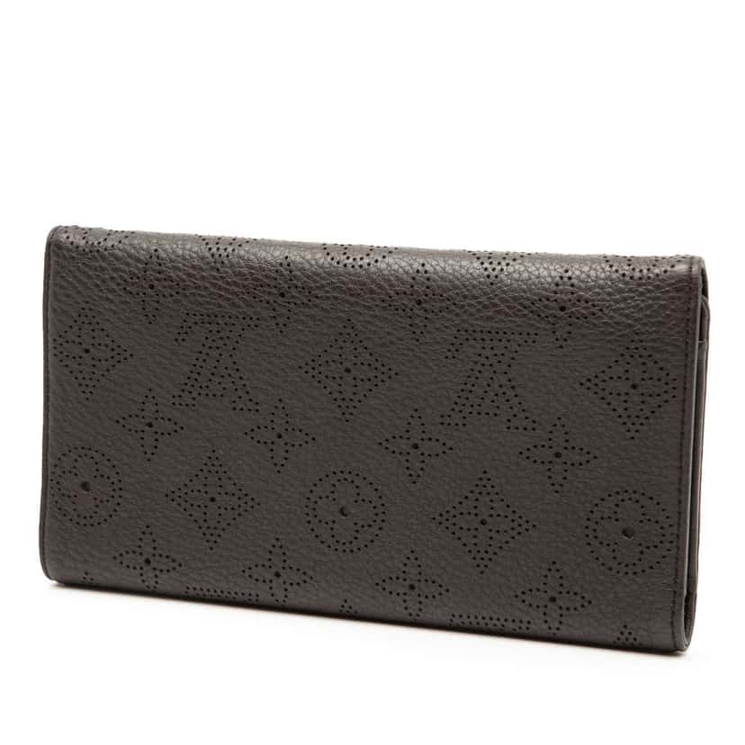 Louis Vuitton Mahina Amelia Wallet Brown Leather Good condition - Back View