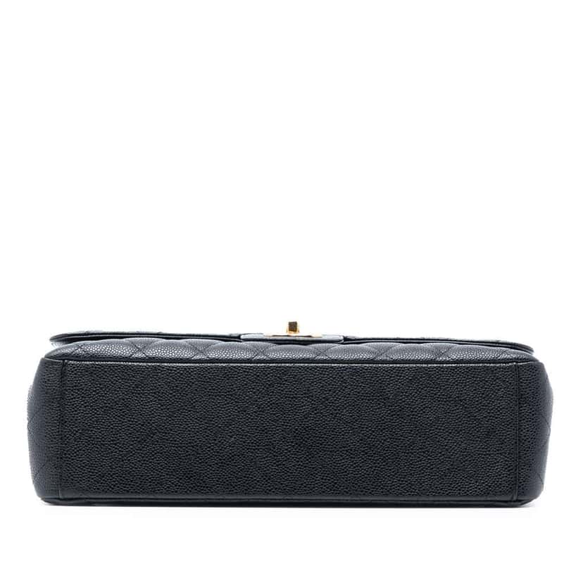 Chanel Maxi Classic Caviar Double Flap Black Leather Good condition - Inside View