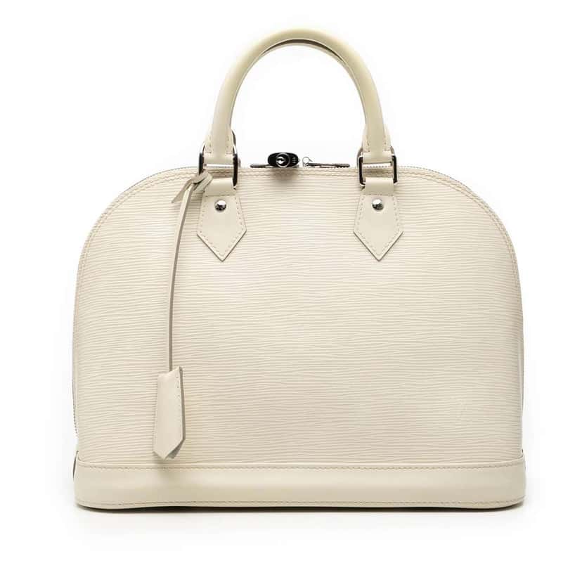 Louis Vuitton Epi Alma MM White Leather Good condition - Front View
