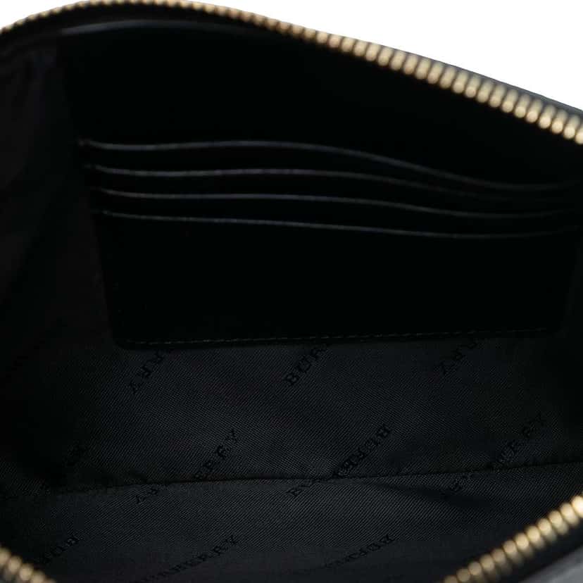 Burberry Mega Check Canvas Derby Peyton Crossbody Brown Canvas Good condition - Model View