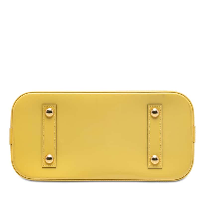 Louis Vuitton Monogram Vernis Alma PM Yellow Leather Good condition - Inside View