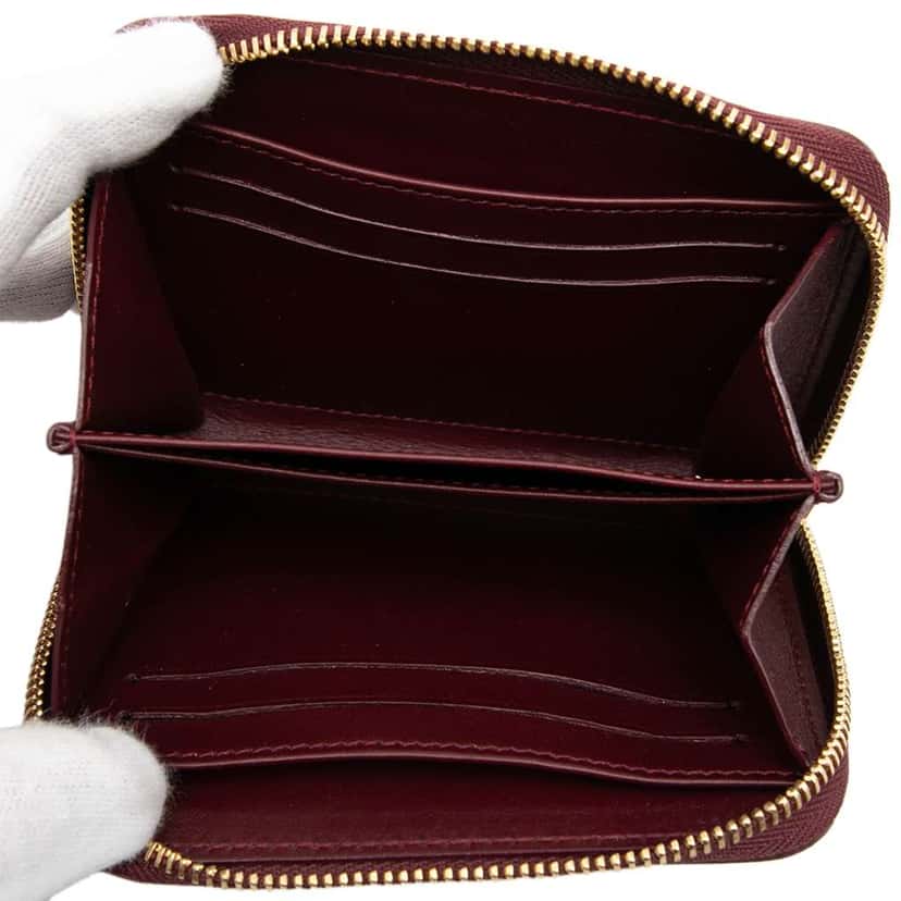 Louis Vuitton Monogram Vernis Zippy Coin Purse Red Leather Good condition - Model View