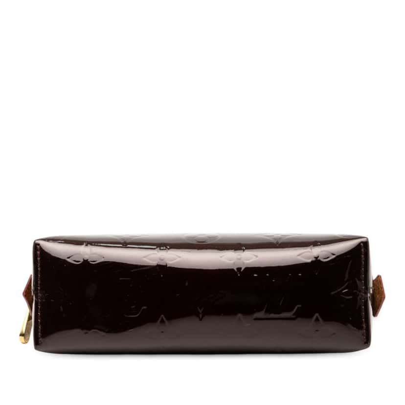 Louis Vuitton Monogram Vernis Cosmetic Pouch Purple Leather Good condition - Inside View