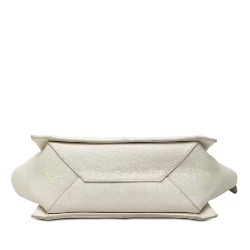 Celine Small Leather Trifold Tote White Leather Good condition - Inside View