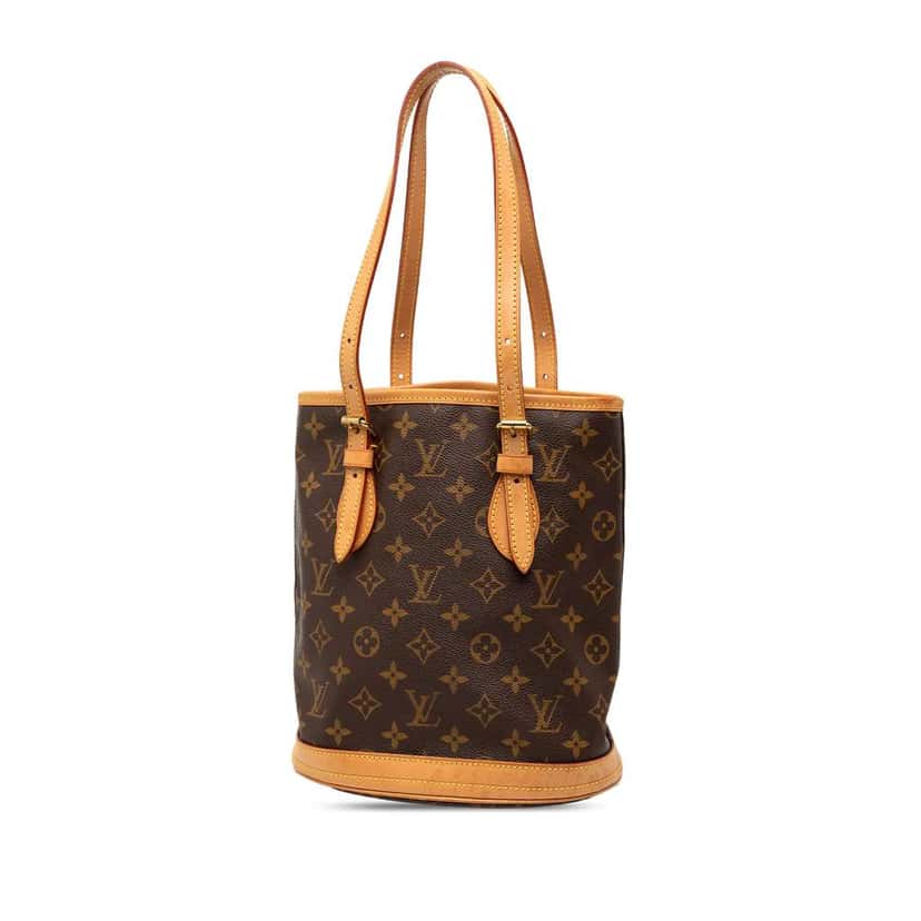 Louis Vuitton Monogram Petit Bucket Brown Very good condition - Back View