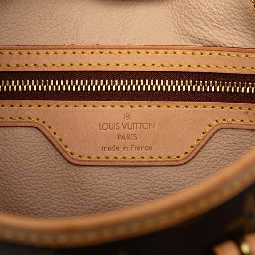 Louis Vuitton Monogram Petit Bucket Brown Very good condition - Box View
