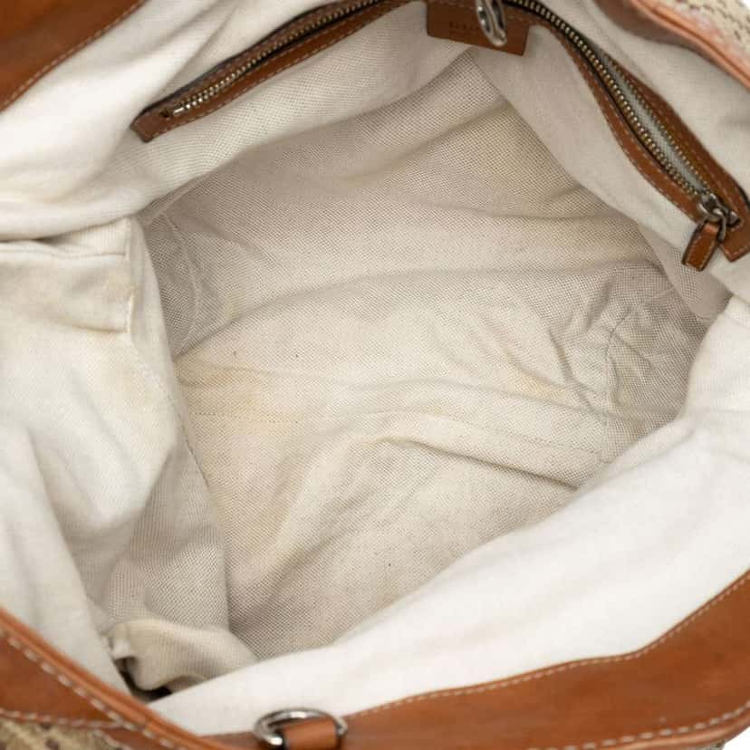 Gucci Diamante Canvas Maui Hobo Bag Brown Canvas Good condition - Model View