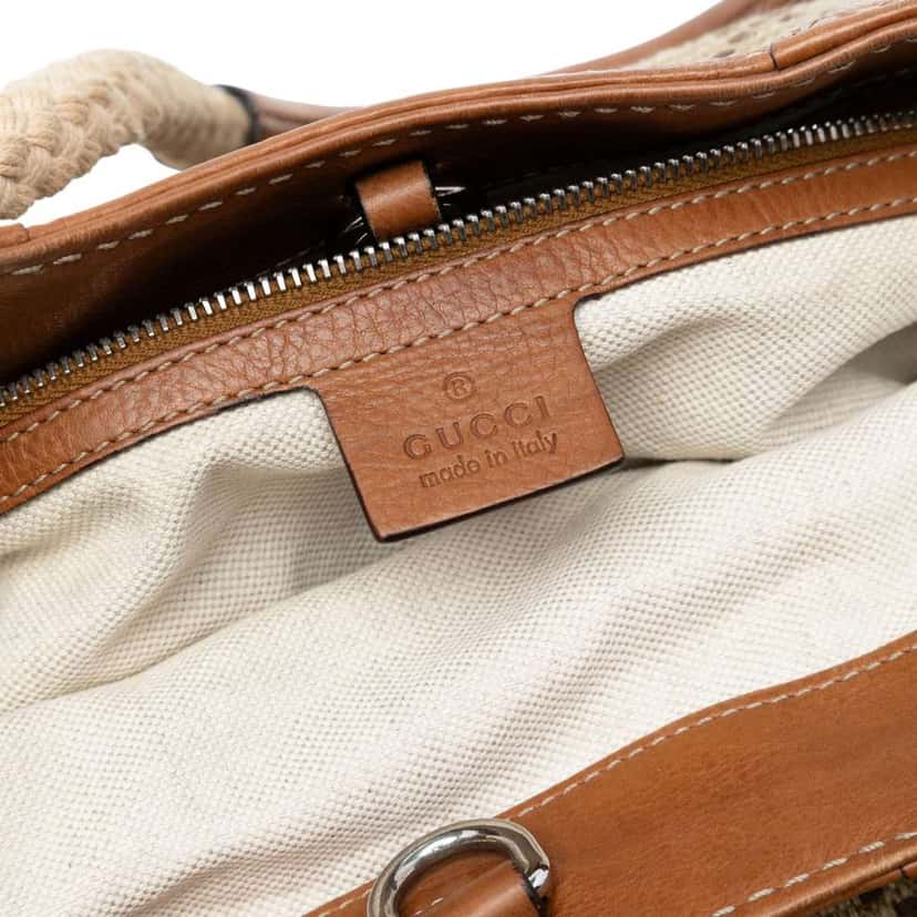 Gucci Diamante Canvas Maui Hobo Bag Brown Canvas Good condition - Box View