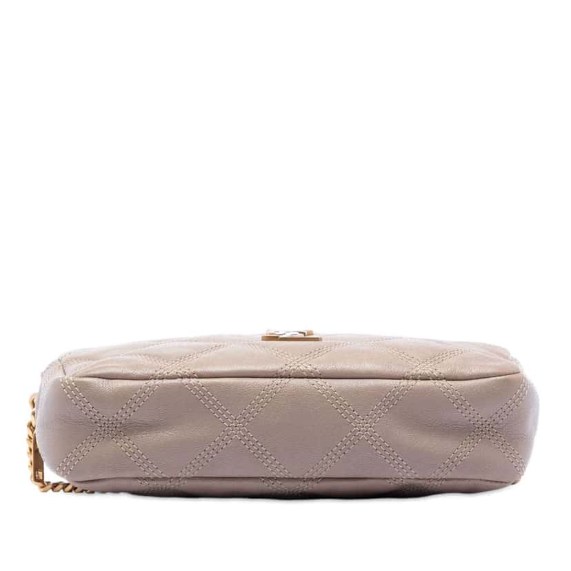 Saint Laurent Mini Quilted Lambskin Becky Double Zip Crossbody Brown Leather Good condition - Inside View