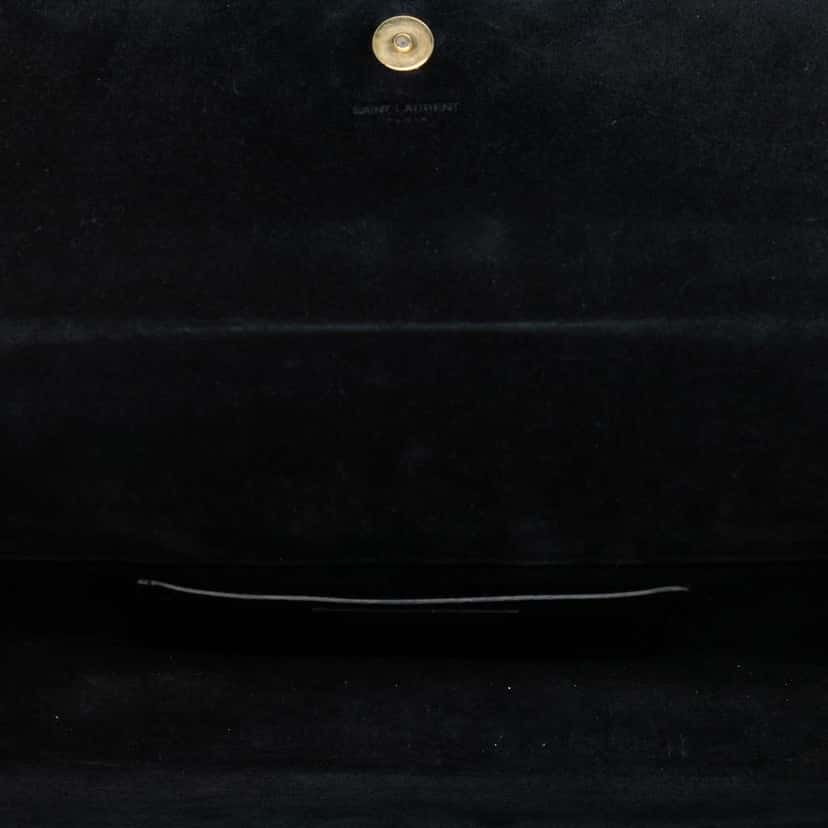 Saint Laurent Metallic Calfskin Cassandre Clutch Silver Leather Good condition - Model View