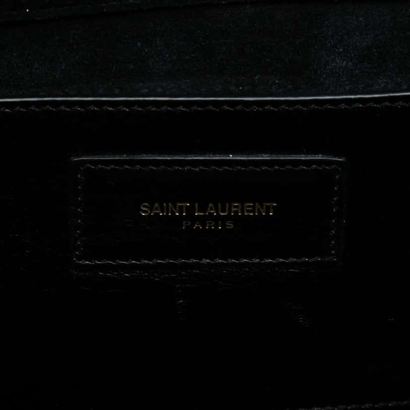 Saint Laurent Metallic Calfskin Cassandre Clutch Silver Leather Good condition - Box View