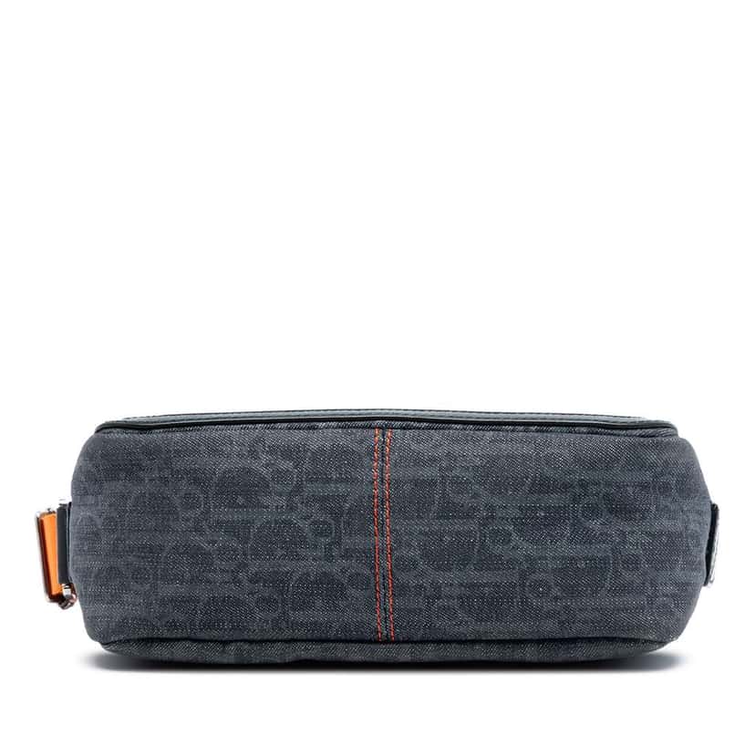 Dior Diorissimo Trotter Denim Flight Shoulder Bag Grey Denim Good condition - Inside View
