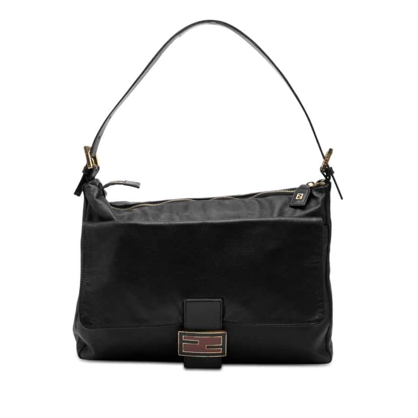 Fendi Leather Shoulder Bag Black Leather Good condition - Front View