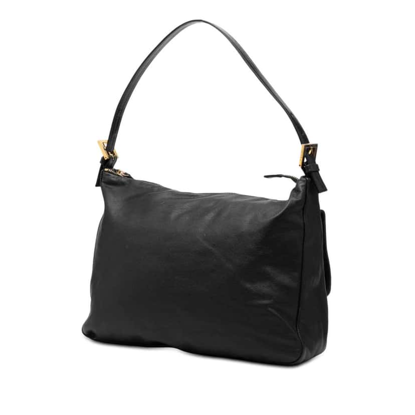 Fendi Leather Shoulder Bag Black Leather Good condition - Back View
