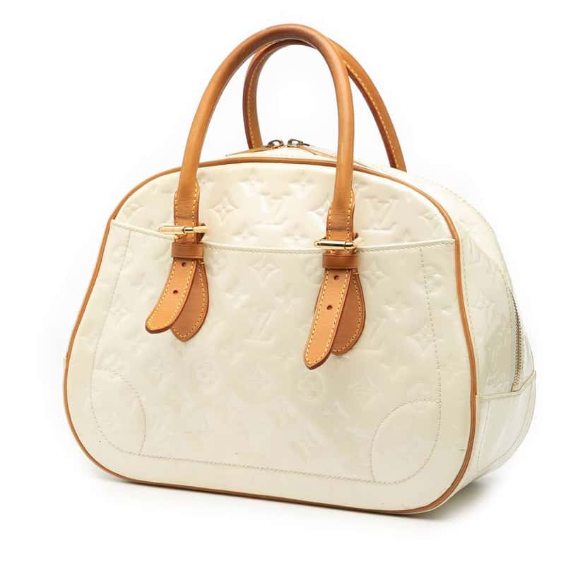 Louis Vuitton Monogram Vernis Summit Drive White Leather Good condition - Back View