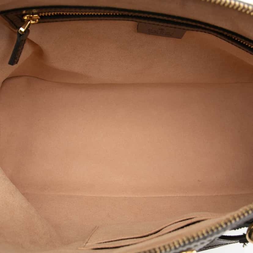 Gucci Medium GG Supreme Ophidia Web Satchel Brown Canvas Good condition - Model View