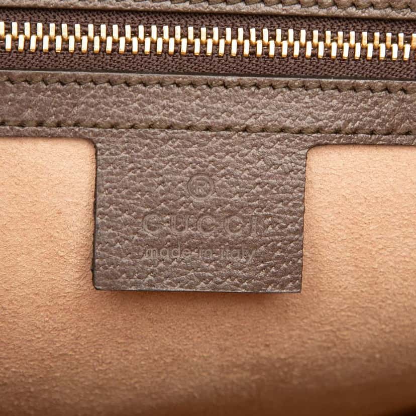Gucci Medium GG Supreme Ophidia Web Satchel Brown Canvas Good condition - Box View