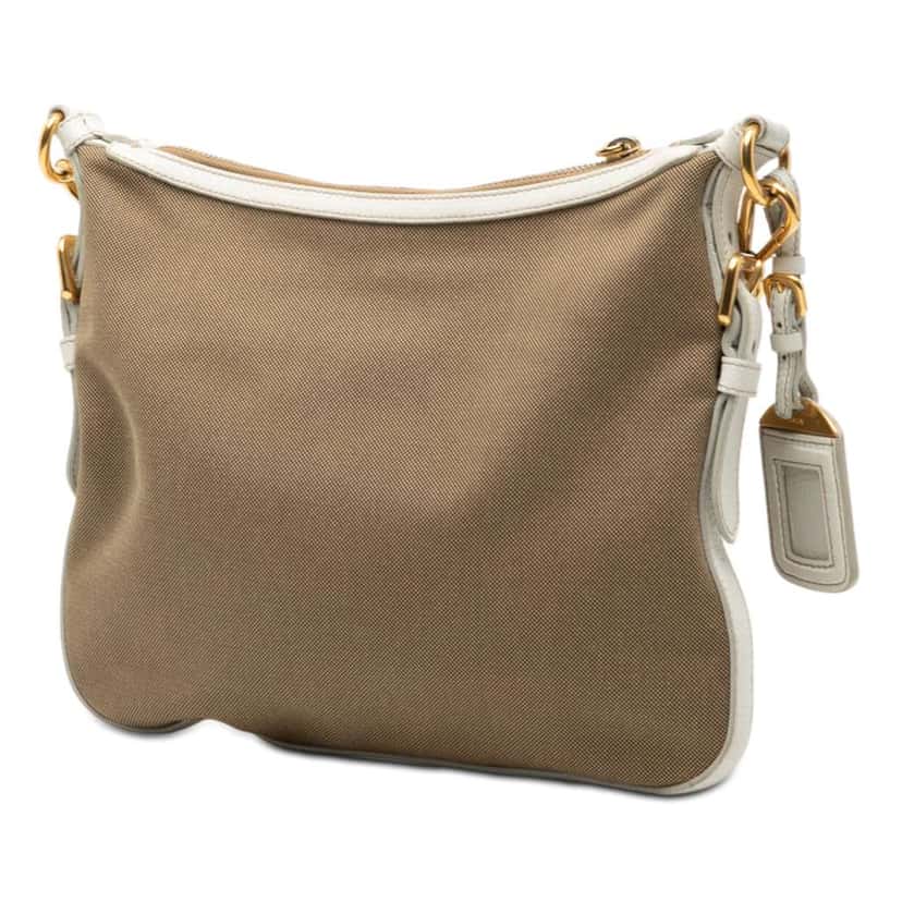 Prada Canvas Canapa Logo Crossbody Brown Canvas Very good condition - Back View