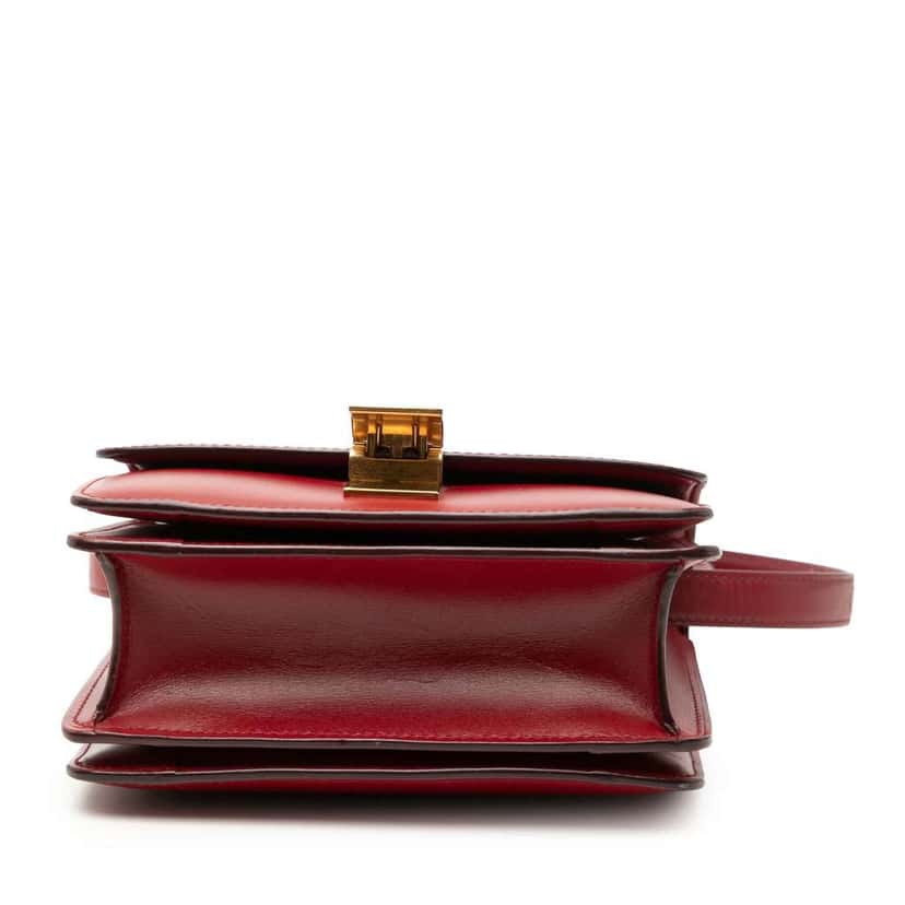 Celine Small Calfskin Classic Box Red Leather Very good condition - Inside View