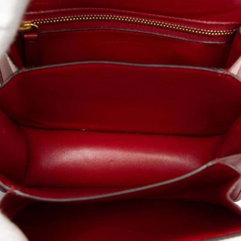 Celine Small Calfskin Classic Box Red Leather Very good condition - Model View