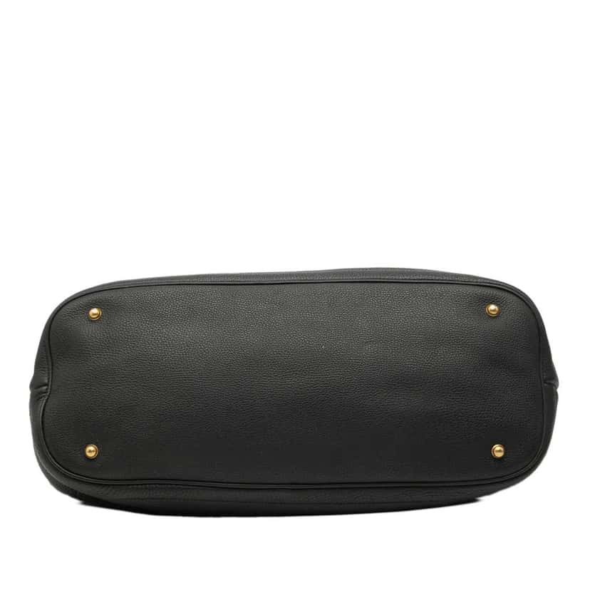 Gucci Large Leather Bright Bit Satchel Black Leather Good condition - Inside View