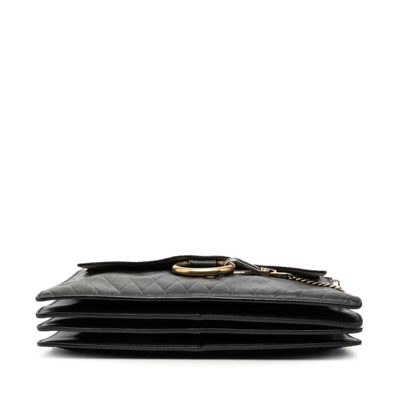 Chloé Medium Diamond Embossed Calfskin Faye Shoulder bag Black Leather Good condition - Inside View