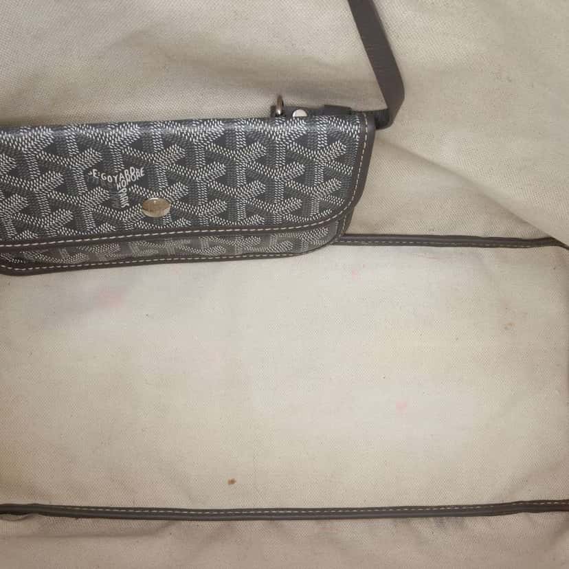 Goyard Goyardine Saint Louis PM Grey Canvas Very good condition - Box View