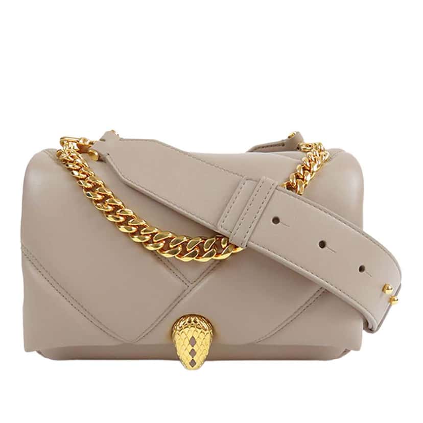 Bvlgari Small Leather Maxi Serpenti Cabochon Satchel Grey Leather Good condition - Front View