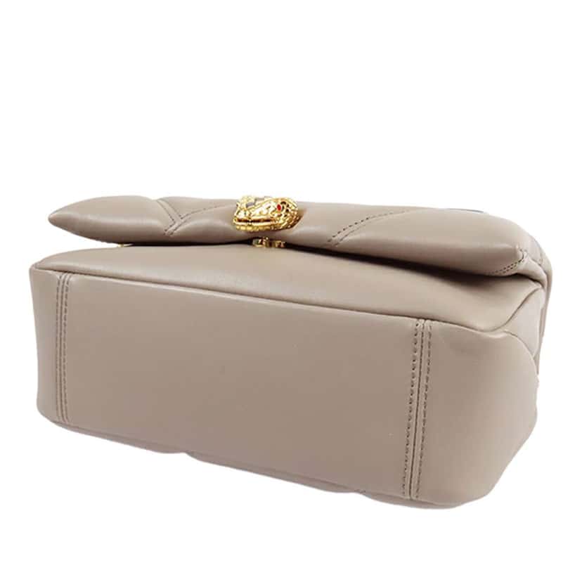 Bvlgari Small Leather Maxi Serpenti Cabochon Satchel Grey Leather Good condition - Inside View