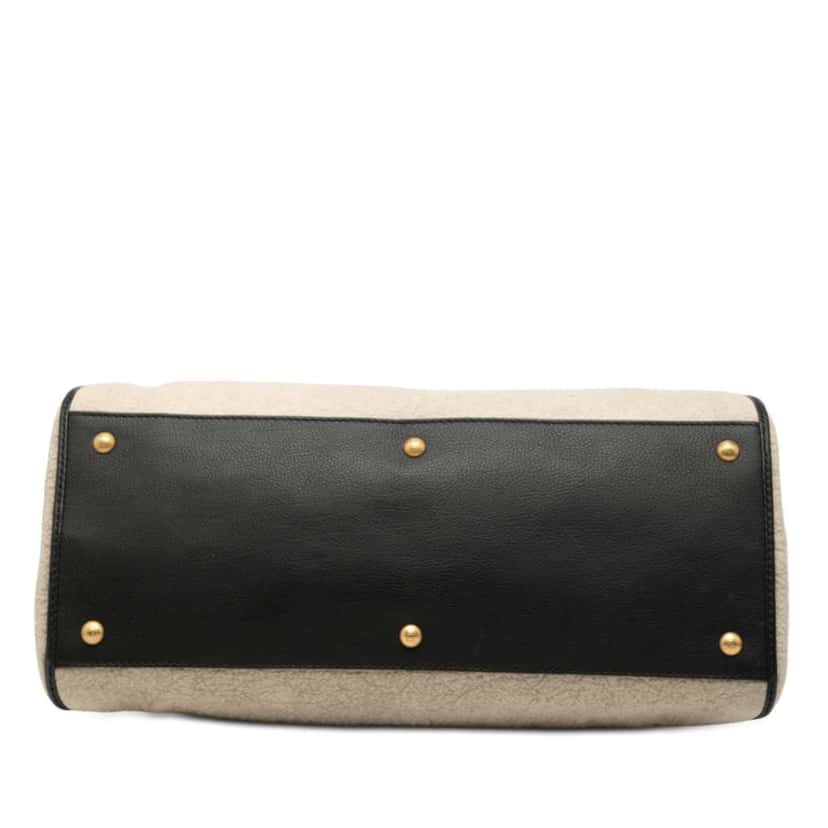 Fendi Large Canvas Chameleon Satchel Brown Canvas Very good condition - Inside View