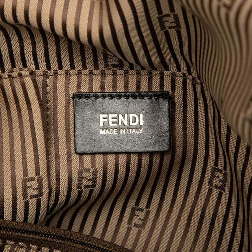 Fendi Large Canvas Chameleon Satchel Brown Canvas Very good condition - Box View