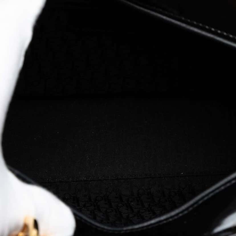 Dior Large Patent Cannage Lady Dior Black Leather Very good condition - Model View