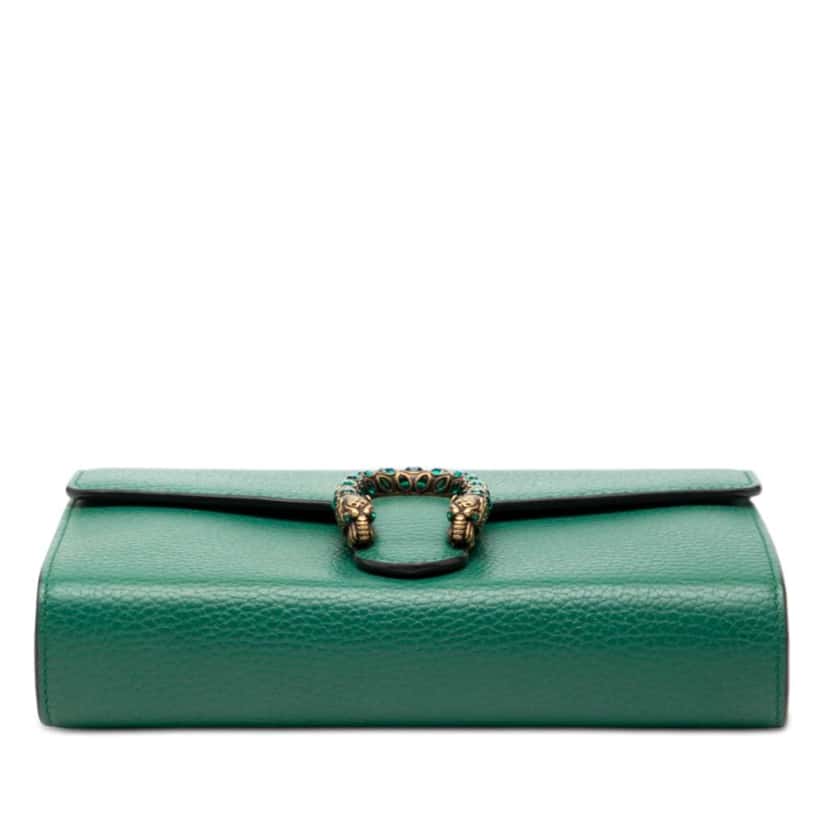 Gucci Leather Dionysus Wallet on Chain Green Leather Very good condition - Inside View