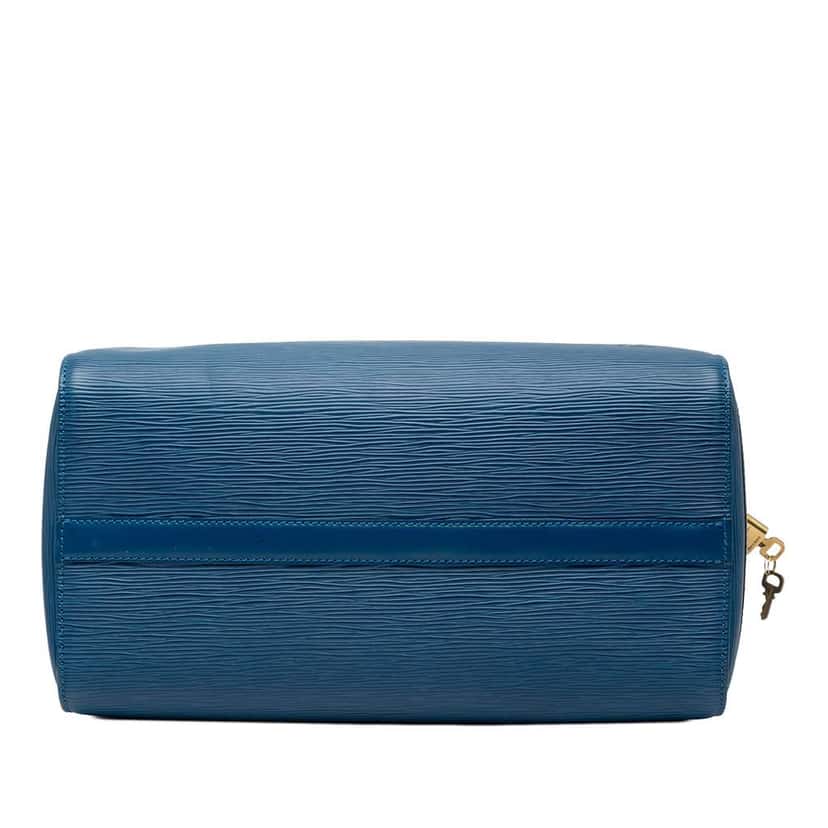 Louis Vuitton Epi Speedy 30 Blue Leather Good condition - Inside View