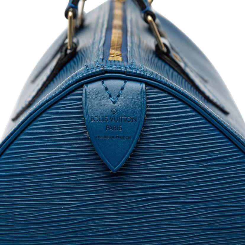 Louis Vuitton Epi Speedy 30 Blue Leather Good condition - Box View