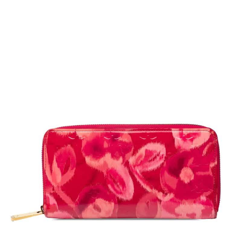 Louis Vuitton Monogram Vernis Ikat Zippy Wallet Pink Leather Very good condition - Front View