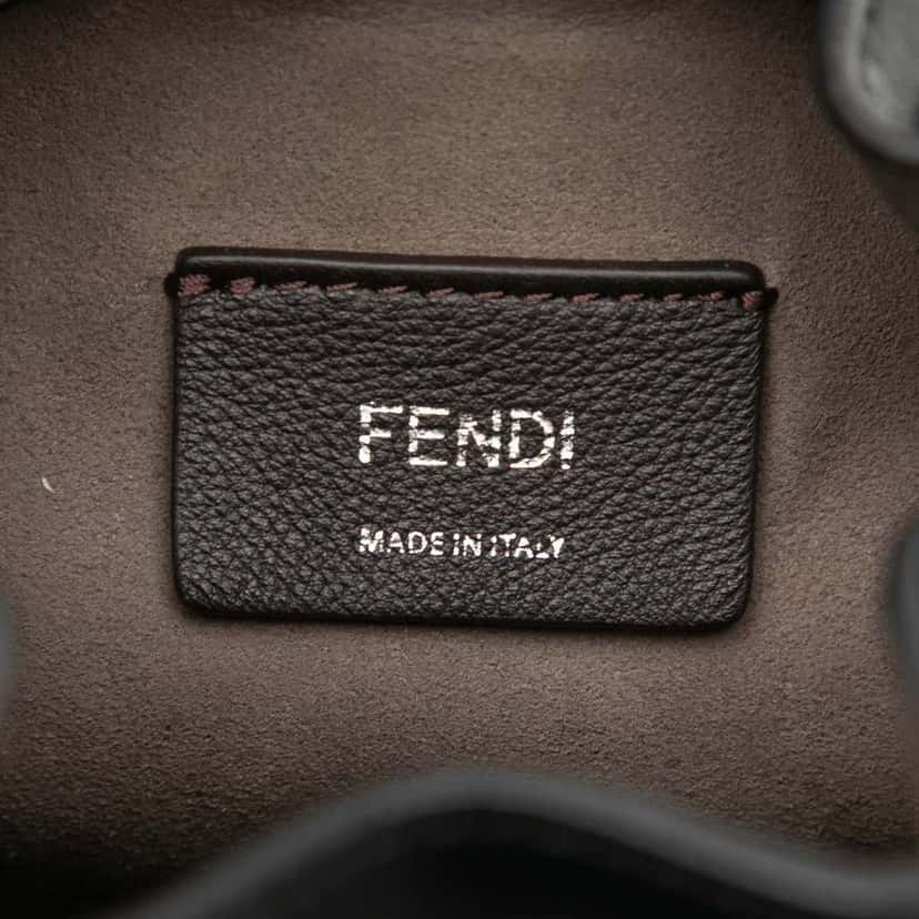 Fendi Mini Leather Pearl Mon Tresor Bucket Bag Black Leather Very good condition - Box View